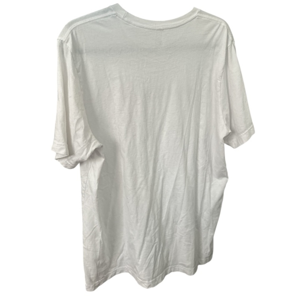 Poshmark Logo Branded Poshswag White Short Sleeve Tee with Crew Neck - Picture 2 of 4